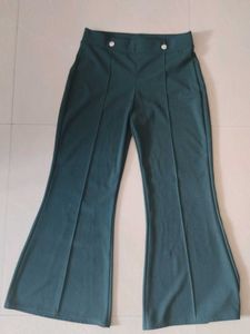 Dark Green Bell Bottom Pants