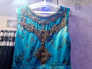 Green Sparkle Gown For Party Nd Mehndi Function