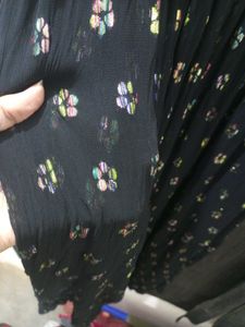 🤩Metallic Floral Jacquard &amp; Tie Back Black Dress