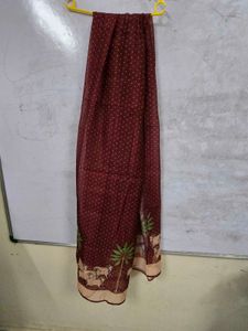 Floral Print night maxi With Dupatta