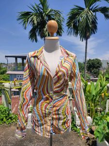 Vintage Striped Button-Up Shirt