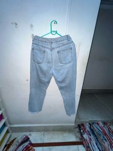 Women Wide Leg Light Blue Ripped Jeans!!!👖