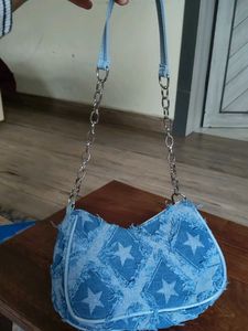 Savana Denim Star Shoulder Bag