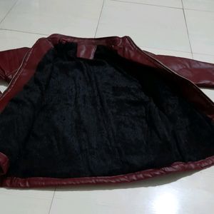 MAROON LEATHER JACKET