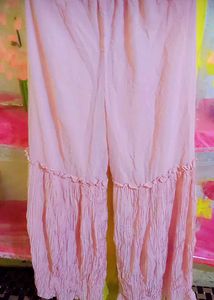Pink Embellished Sharara Dress