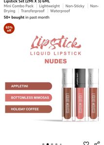 Love Earth Nude Lipsticks (Choose Any 1 Pack)
