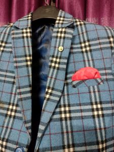 Boys Blue Striped Coat