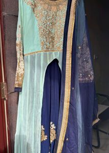 Beautiful Patch Work Gown With Dupatta