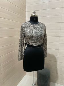 Shein Animal Print Crop Top