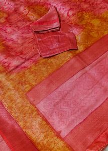 Elegant Orange &amp; Pink silk Saree 😍