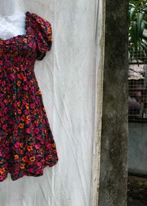 8210. Floral Print Mini Dress