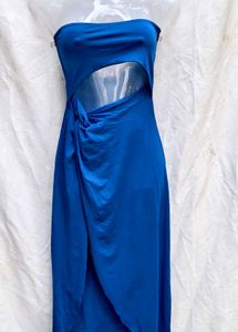 I. Blue Cutout Dress