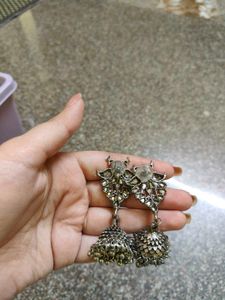 Oxidised Jhumka