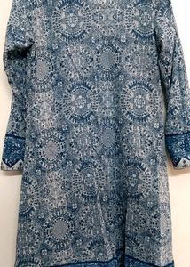 A  Blue Mini Kurtha For Women