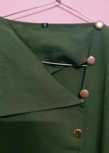 Green Button-Down Tunic
