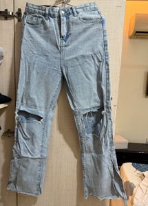 Ripped Light Wash Jeans