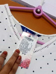 Polka Dot Tiered Tunic Top