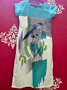 Attractive Sea Blue Kurti just For u 🩵