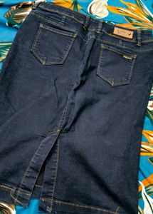 Denim Skirt Knee Length