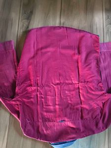 Burgundy Patterned Casual Shirt