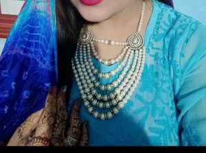 Elegant Pearl Waterfall Necklace