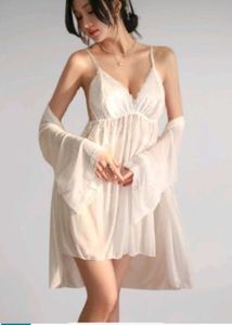 Ivory Lace Nightsuit Set