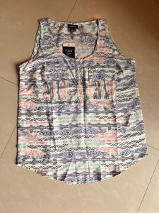 Printed Sleeveless Top