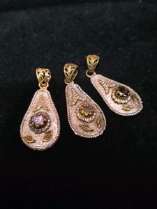 Combo Of Victorian Teardrop Pendant
