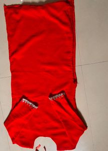 Red real Mirror Work Kurta
