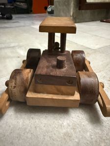 Antique Old Wooden Toy Steamroller