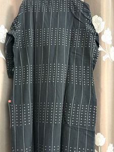 Striped Black Kurta Set