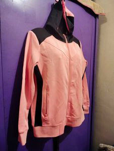 Pink &amp; Black Zip-Up Hoodie