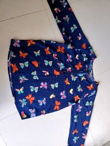 Blue Floral Print Top
