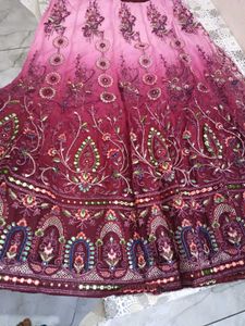 Embroidered Lehenga Choli Net Fabric