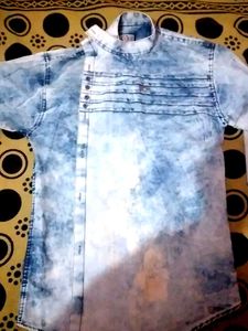 Denim Look Casual Shirt