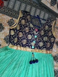 Girls' Festive Anarkali Dress