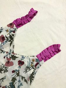 Printed High Low Dress