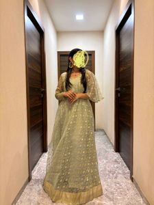 Green New Anarkali