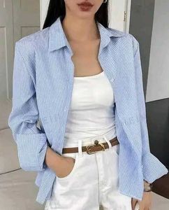 Striped Oversized Button-Down Shirt