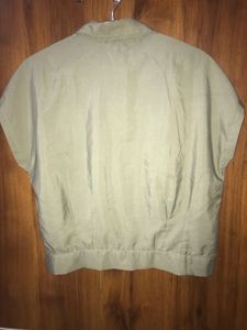 Olive Green Short Sleeve Blouse