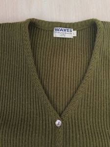 Vintage Olive Green Knit Vest