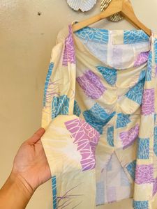 printed tie up skirt