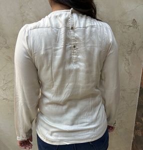 Elegant White Long Sleeve Top
