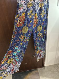 Navy Blue With Patterned Pocket Jumpsuit