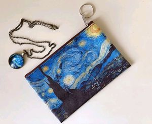 Hand-painted Aesthetic Canvas Pouches