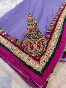 🪻Beautiful Work Pattern Lavender Colour Saree