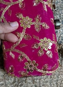 Pink Floral Clutch