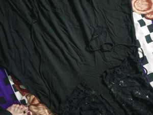 Elegant Black Dress with Lace Detail