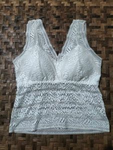 Lace Padded White Top 🎀