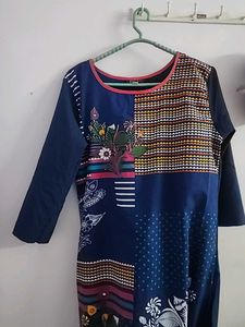 printed blue 💙 kurti